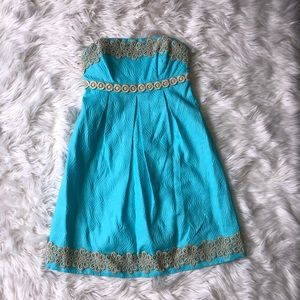 Lilly Pulitzer Embellished Strapless Dress